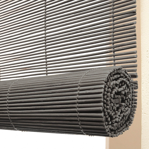 Roll'up bambou fins rondins pour intérieur - Gris
