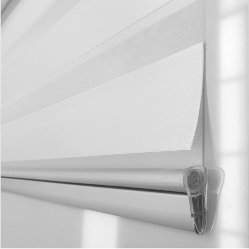 Store enrouleur jour nuit blanc alutech avec coffre - gamme Must