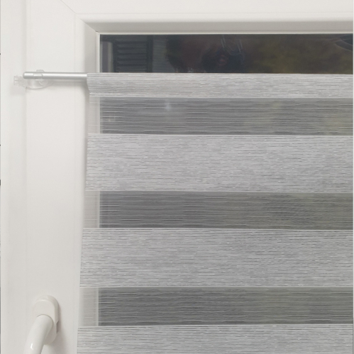 Vitrage jour nuit blanc et noir - Blanc et noir