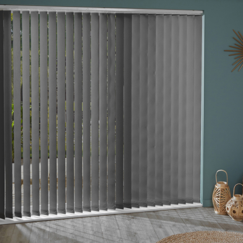 Lot de 5 lamelles verticales 89mm unies pour store californien