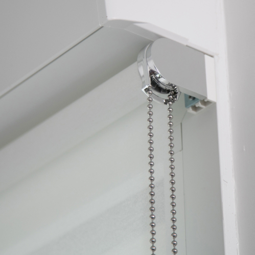 Store enrouleur voile tissu mesh - gamme Must - Blanc perle