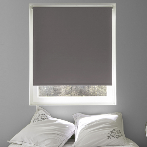 Store enrouleur occultant uni h250cm - Gris