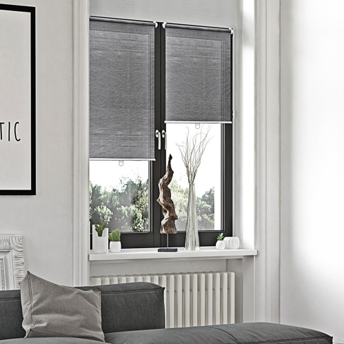 Store enrouleur voile automatique sans percer - Gris