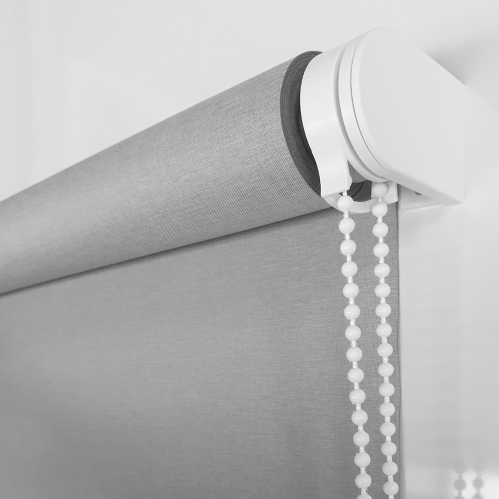 Store enrouleur occultant tissu double face - Gris
