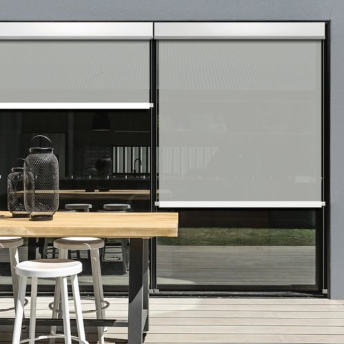 Store enrouleur extérieur screen motorisé - Blanc