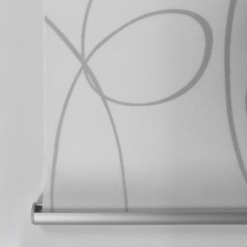 Store enrouleur tamisant motif zigzag gamme Must - Blanc