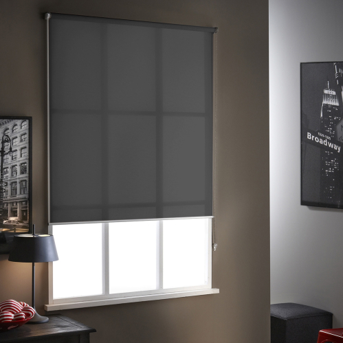 Store enrouleur tamisant sans percer gamme Must - Gris anthracite