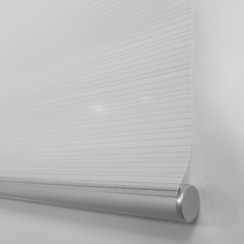 Store enrouleur voile rayé loft gamme Must - Blanc