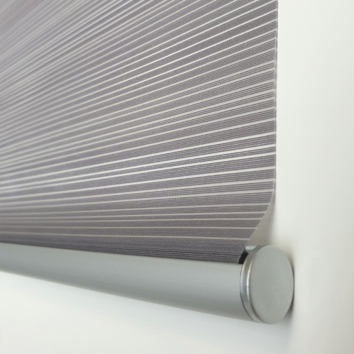 Store enrouleur voile rayé loft gamme Must - Gris
