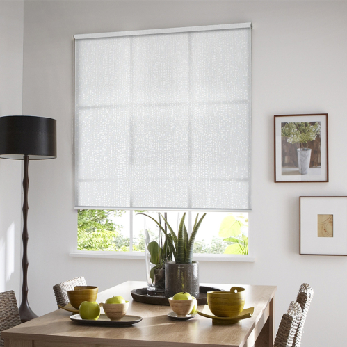 Store enrouleur tamisant motif Manhattan - Blanc