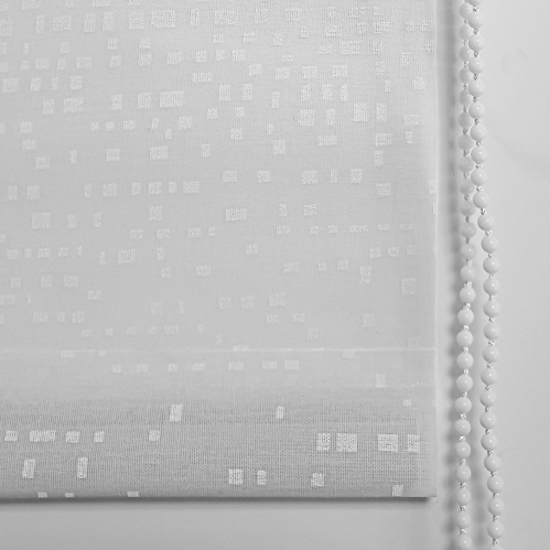Store enrouleur tamisant motif Manhattan - Blanc