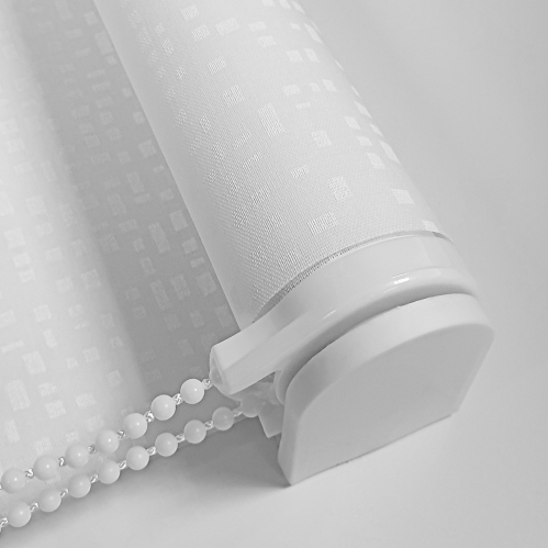 Store enrouleur tamisant motif Manhattan - Blanc