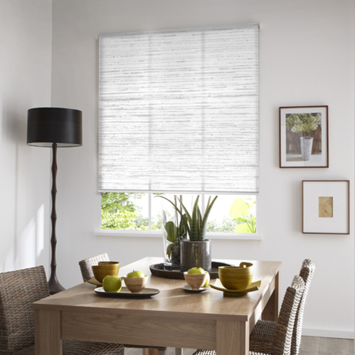 Store enrouleur tamisant effet wood gamme Must - Blanc