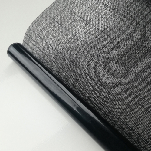 Store enrouleur voile texturé lurex gamme Must - Noir