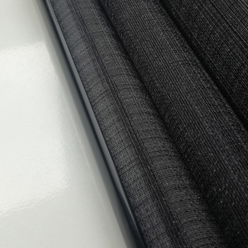 Store enrouleur voile texturé lurex gamme Must - Noir