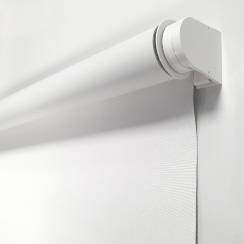 Store enrouleur occultant automatique sans percer gamme Must - Blanc