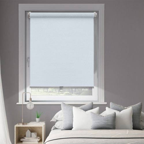 Store enrouleur occultant automatique sans percer gamme Must - Blanc