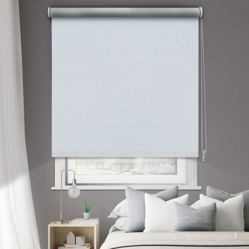 Store enrouleur occultant thermique revers alu h190cm - Blanc
