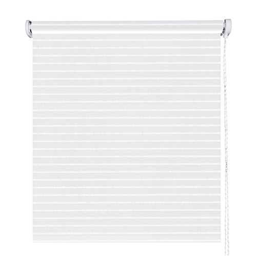 Store enrouleur voile ajouré blanc