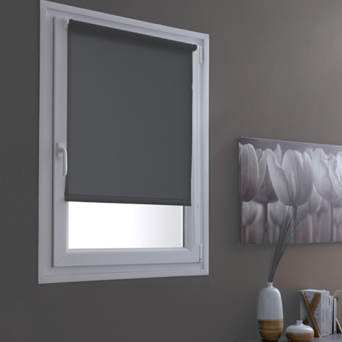 Store enrouleur tamisant sans percer - Gris anthracite