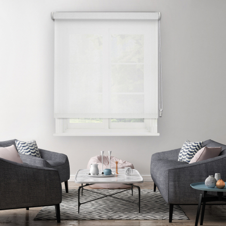 Store enrouleur tamisant uni h250cm - Blanc