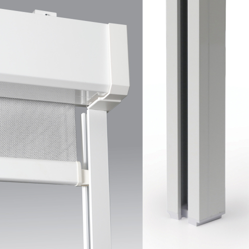 Coulisse pour store extérieur motorisé - blanc