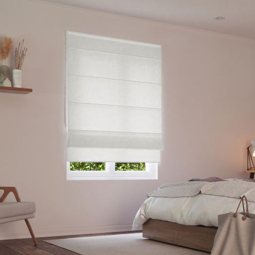 Store Bateau Tamisant Uni Luxe Blanc