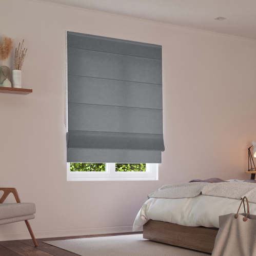 Store Bateau Tamisant Uni Luxe Gris