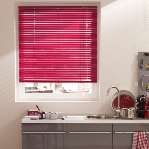 Store vénitien aluminium 25mm - Framboise