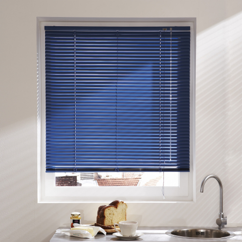 Store vénitien aluminium 25mm - Bleu foncé