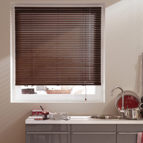 Store vénitien aluminium 25mm - Chocolat