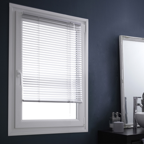 Store vénitien aluminium 25mm sans percer - Gris