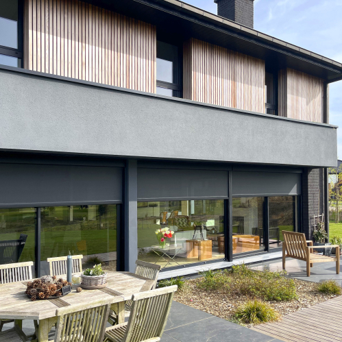 Store enrouleur extérieur screen motorisé - Gris anthracite