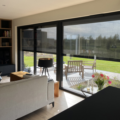 Store enrouleur extérieur screen motorisé - Gris anthracite