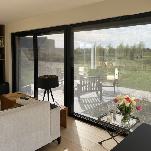 Store enrouleur extérieur screen motorisé - Gris anthracite