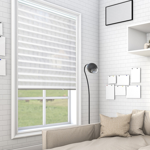 Store enrouleur jour nuit duo voile avec coffre - gamme Must