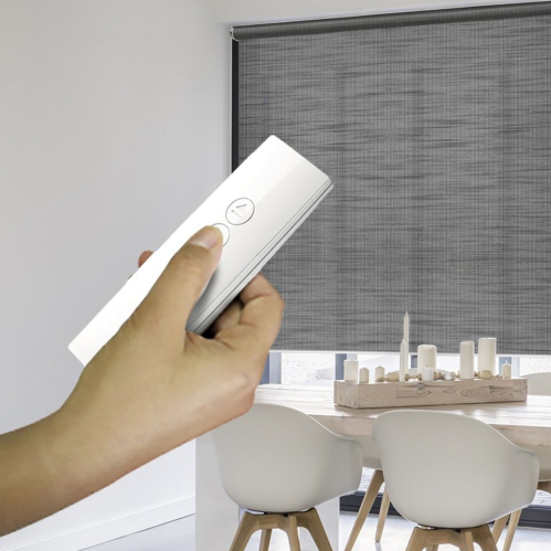 Pack store enrouleur tamisant noir et or + moteur