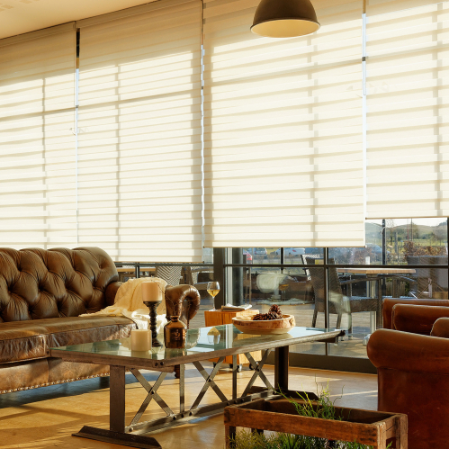 Store enrouleur jour nuit avec coffre - gamme Must - Sable