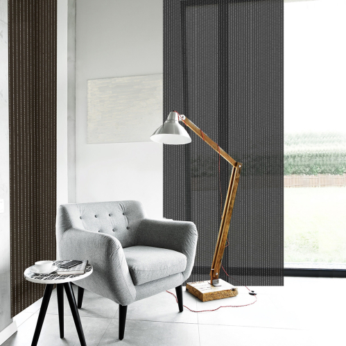 Panneau japonais voile ajouré lignes verticales