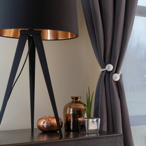 Embrasse à rideaux flexible nouage 2 billes - Blanc