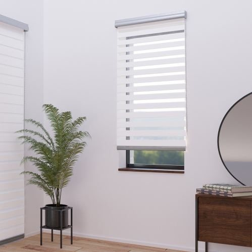 Store enrouleur jour nuit blanc alutech avec coffre - gamme Must