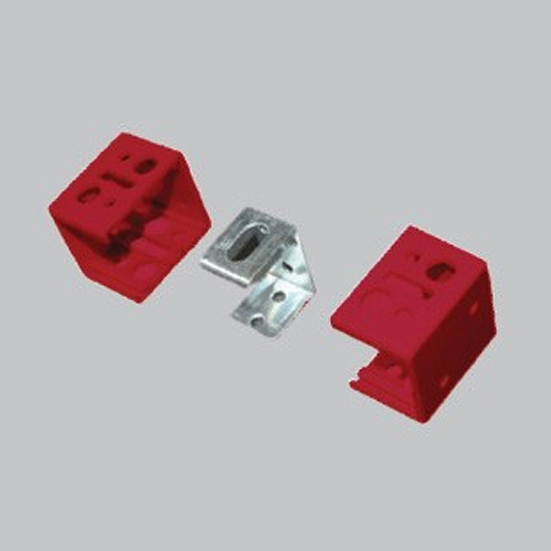 Support complet rouge pour vénitien PVC 25mm