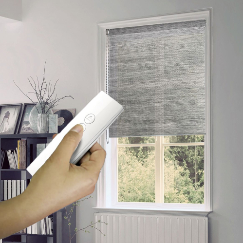 Pack store enrouleur tamisant gris chiné + moteur