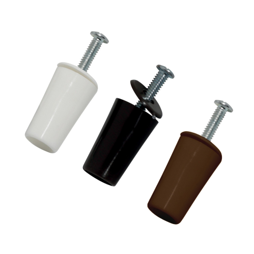 Butées rondes 40mm pour volet roulant - lot de 2 - Marron