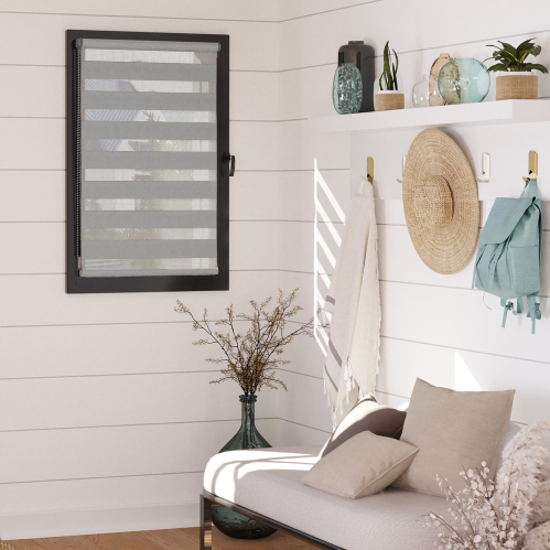 Store enrouleur jour nuit chaînette coordonnée sans percer