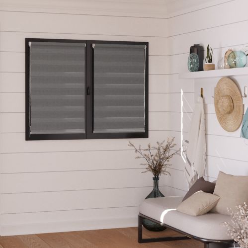 Lot de 2 stores jour nuit prêt-à-poser sans percer h250cm