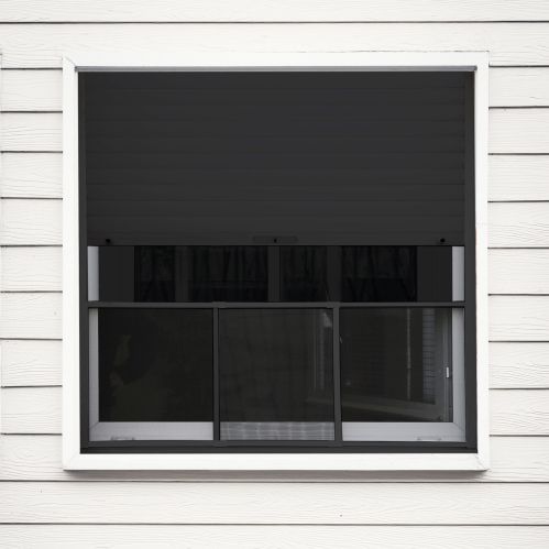 Moustiquaire alu extensible pour volet roulant sans percer L70-132cm x H50cm