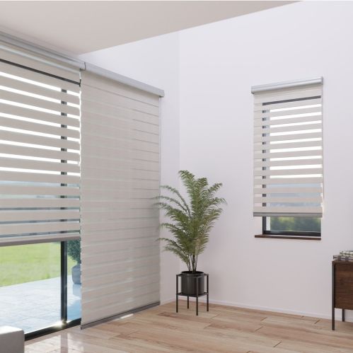 Store enrouleur jour nuit lin alutech avec coffre - gamme Must