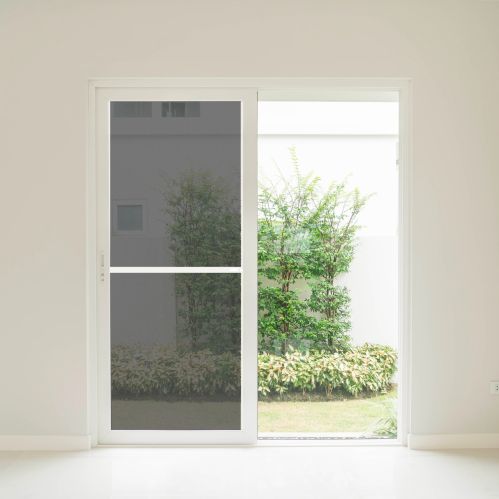 Moustiquaire coulissante recoupable en alu pour baie vitrée