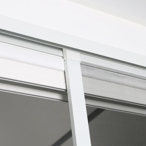 Moustiquaire coulissante recoupable en alu pour baie vitrée